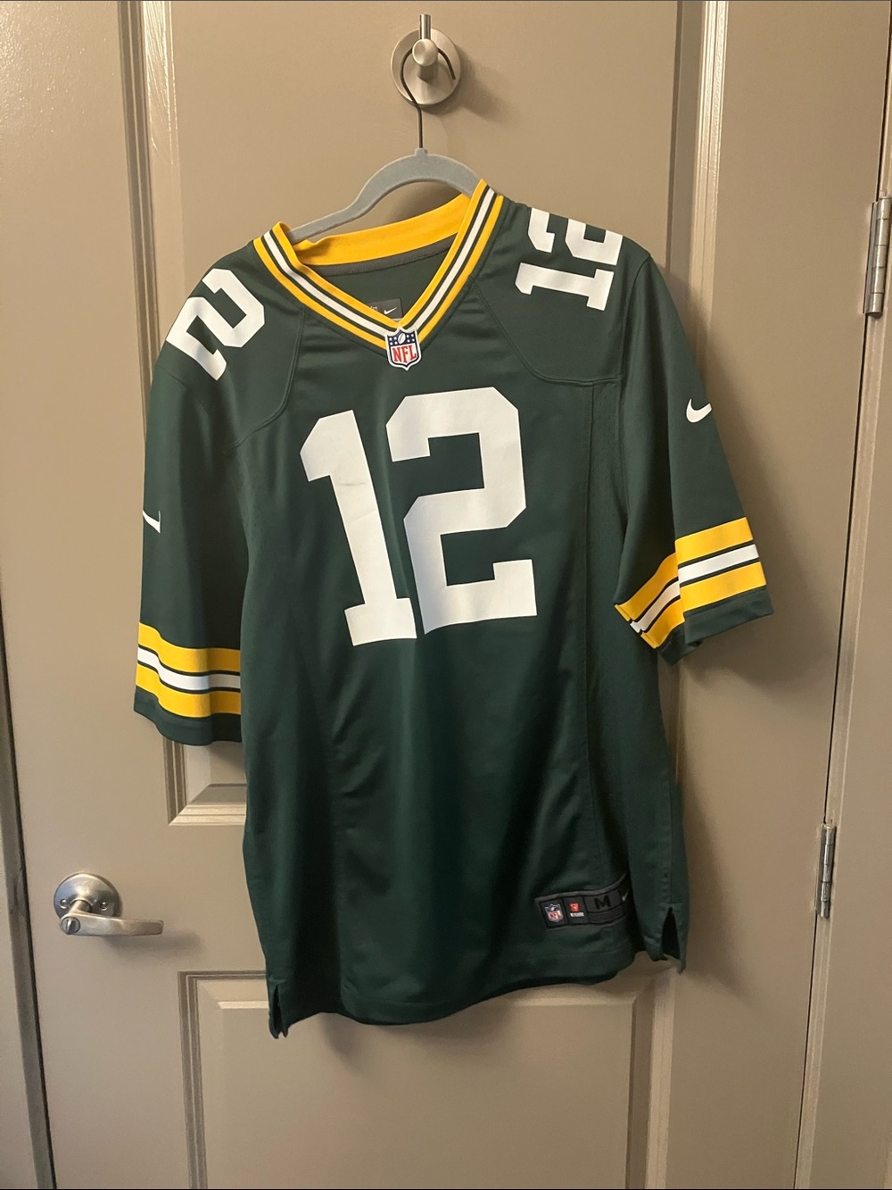 Nike Green and Yellow Aaron Rodger’s #12 Men’s Football Jersey